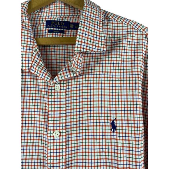 Ralph Lauren Checkered Dress Shirt Slim Fit XXL - Picture 7 of 8